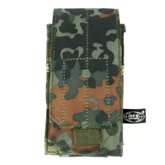 Army Tactical Single Mag Magazine Ammo Pouch MOLLE System Flecktarn Camo