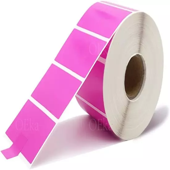 2.25" X 1.25” Direct Thermal Labels Barcode Address 1 ROLL, Pink 