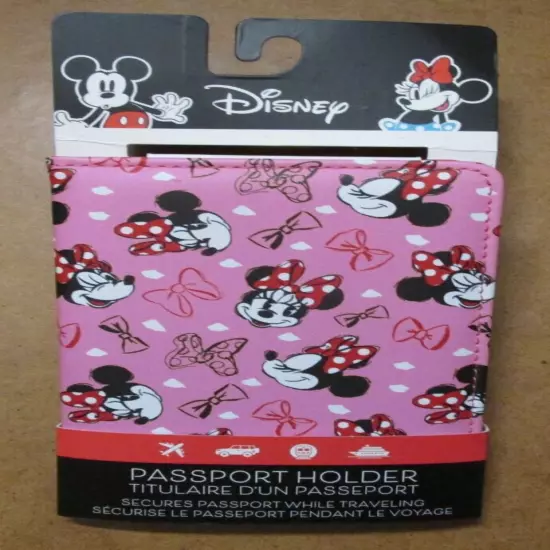 Disney Minnie Mouse Pink Passport Holder Cover