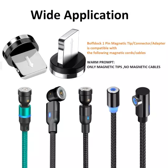 1-Pin I-Products Magnetic Charging Cable Tips,12Pcs Magnetic Tips Connector For