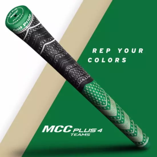 Golf Pride Authentic MCC PLUS 4 Teams STANDARD SWING CLUB GRIP GREEN/GOLD NEW