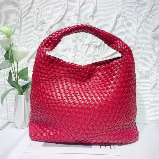 Women Woven Handbag High Quality Lightweight Travel Expanding Folders