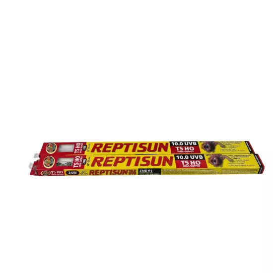 Zoo Med ReptiSun T5 HO High Output 10.0 UVB Fluorescent Light Bulb New Lot of 2