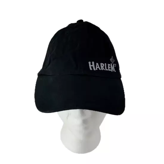 Harlem Embroidered Grey Logo & Trim Baseball Hat Cap Hook and Loop Men Women