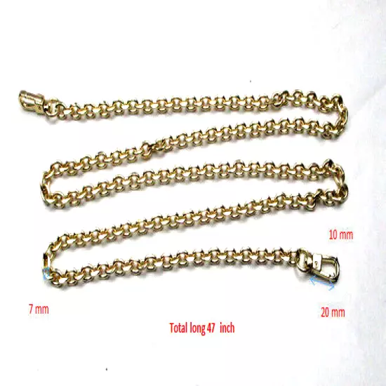 Purse Chain Strap Gold Handle Shoulder Crossbody Handbag Metal Replacement 47"