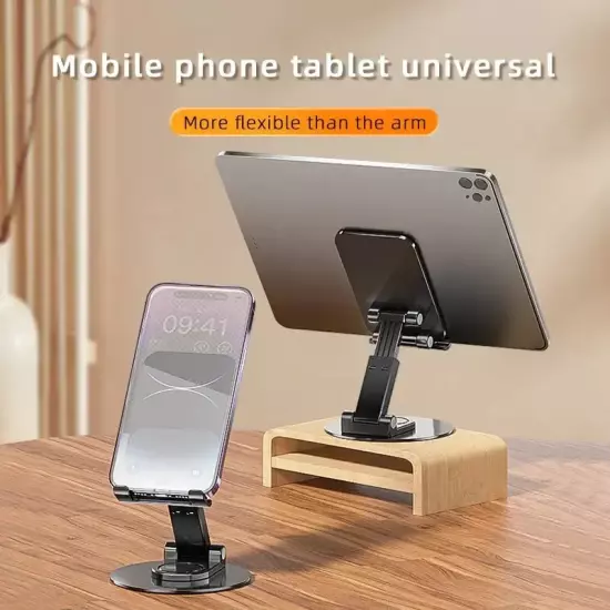 360 Rotating Mobile Phone Holder Aluminum Alloy Portable Foldable Lazy Desktop L