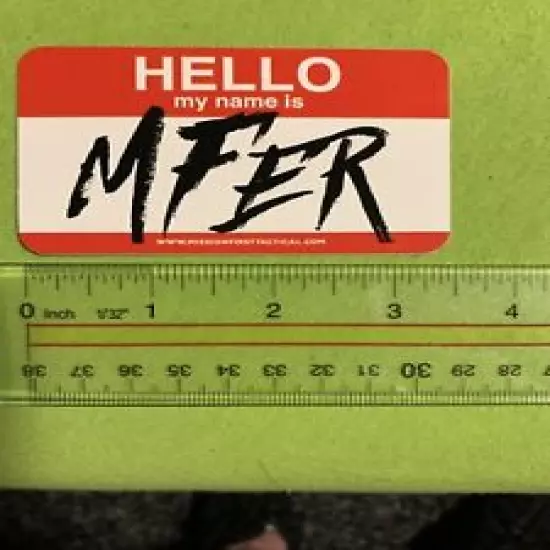 Mission First Tactical “Hello My Name Is” Stickers (2pcs)