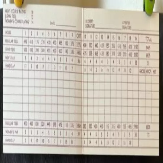 Vintage Unused circa 1966 Stanford University Golf Scorecard - UNMC