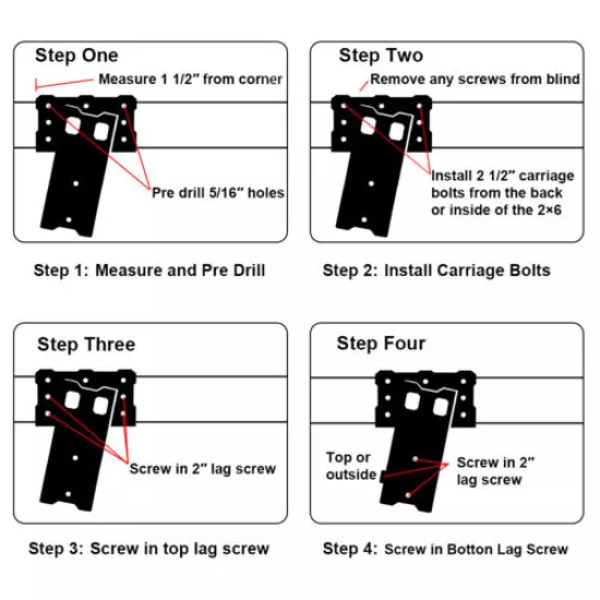 Highwild Platform Brackets Multi-Use 4x4 Compound Angle Brackets (4 X Set of 4)