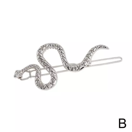 Silvery Snake Hairpin for Woman Gold/Silver Color Metal Snake Hair M4M4 ξ{