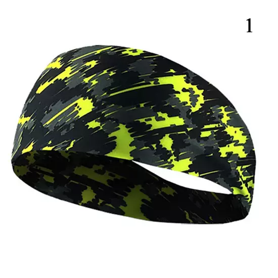 Sports Headband for Men Women Moisture Wicking Sweat Band Elastic Wide Hair Band