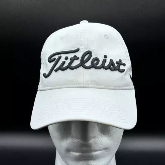 Titleist Pro V1 Foot Joy White Golf Hat One-Size Adjustable VGC 97% Poly