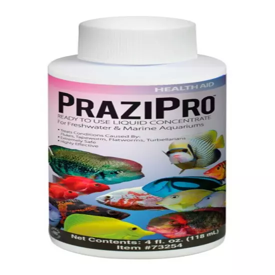 Aquarium Solutions Prazipro Liquid Parasite Treatment For Fish Tank, 4 fl oz