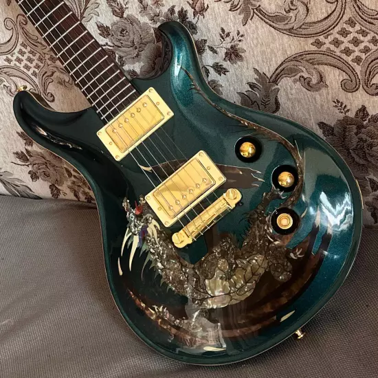 Pro Dragon 2000 Chameleon Electric Guitar Dragon Abalone and Pearl Inlaid