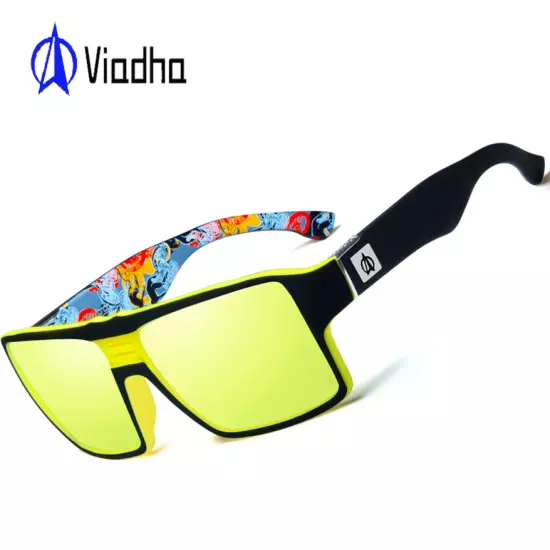 VIAHDA Men Women Polarized Sport Sunglasses Square Driving Fishing Glasses New