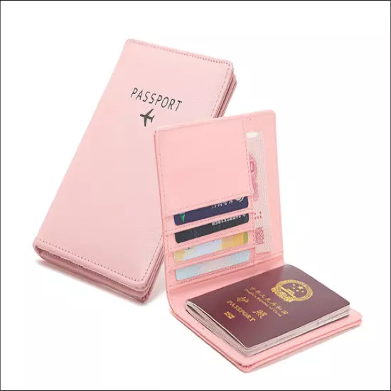 RFID Blocking Slim Leather Travel Passport Wallet ID Card Case Cover Holder US