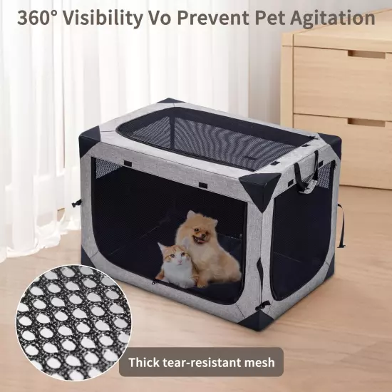 Dog Crates - 36" Collapsible Soft Dog Crate, Foldable Soft Kennel for Large Dogs