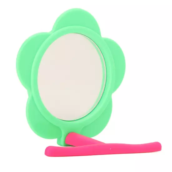 Bird Mirror Perch Flower Shape Decorative Plastic Parrot Mirror Stand Toy