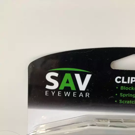 SAV Evewear Clip on Sunglasses - Blocks 100% UVA/UVB Protection - Oval - NEW