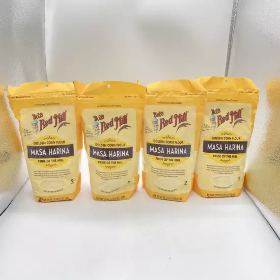 Bob's Red Mill Golden Corn Flour Masa Harina 4pk - 22 oz Each BB:05/20/2026