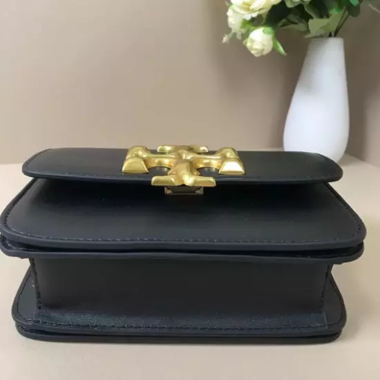 Tory Burch Eleanor Small Convertible Shoulder Bag Black Gold JP