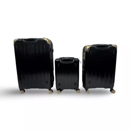 AMERICAN GREEN TRAVEL Melrose Hardside Spinner Luggage, Set of 3 - Black