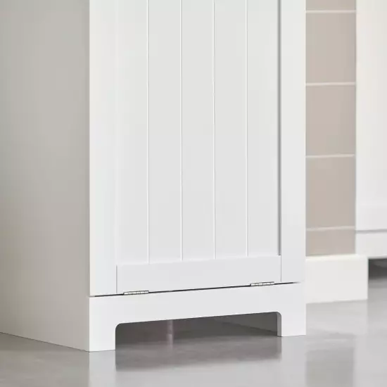 Bathroom Laundry Cabinet with Basket, Tilt-Out Laundry Hamper, Bathroom Storage