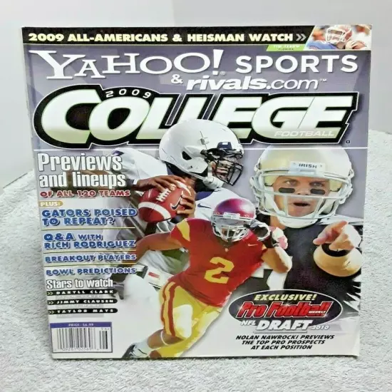 Yahoo Sports 2009 College Football Magazine Clausen Taylor Mays Daryll Clark