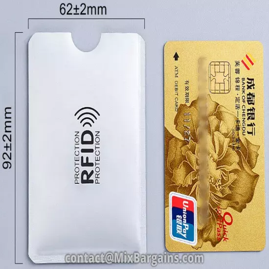 BEST SLEEVES RFID CREDIT CARD DEBIT GIFT HIGH QUALITY CARD ALUMINUM BLOCKING