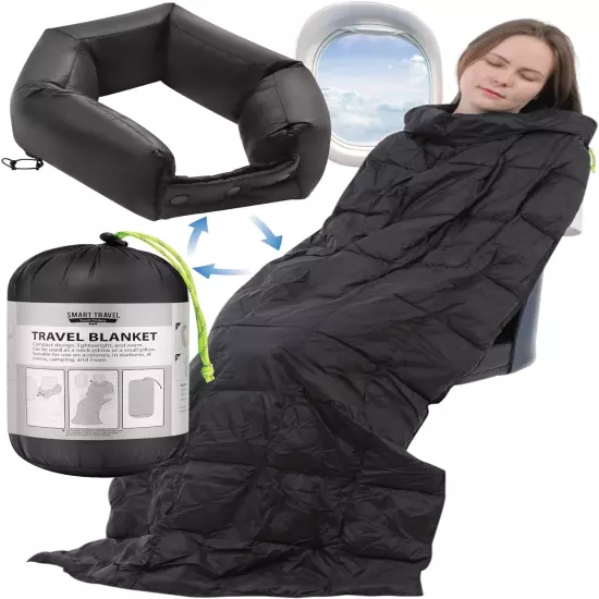 Smarttravel Compact Travel Blanket Travel Pillow and Lumbar Cushion 3-Ways Airpl