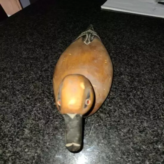 Wooden hand carved vintage duck decoy Used