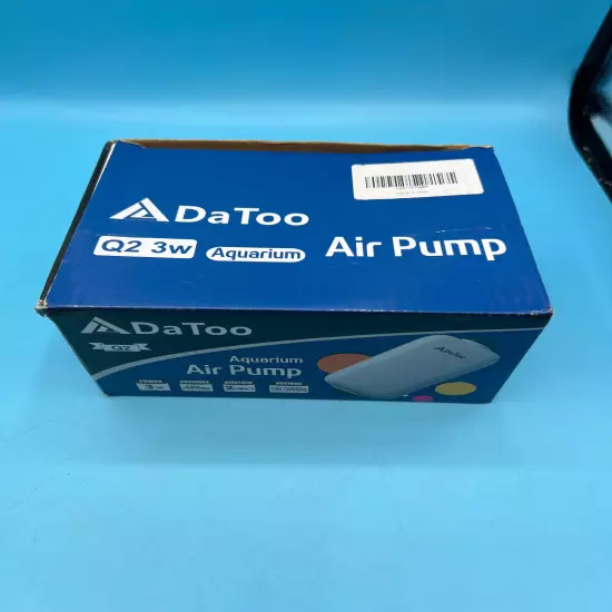 DaToo Aquarium Air Pump 3 Watt Adjustable Oxygen Pump with 2 Outlets for Fish