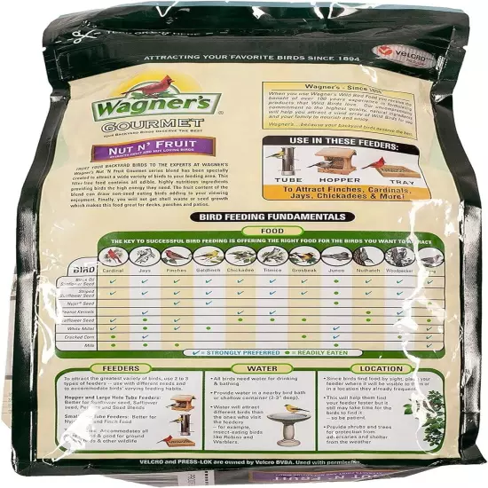 82072 Gourmet Nut & Fruit Wild Bird Food, 5 lb - 1 Pack, Premium Blend-US