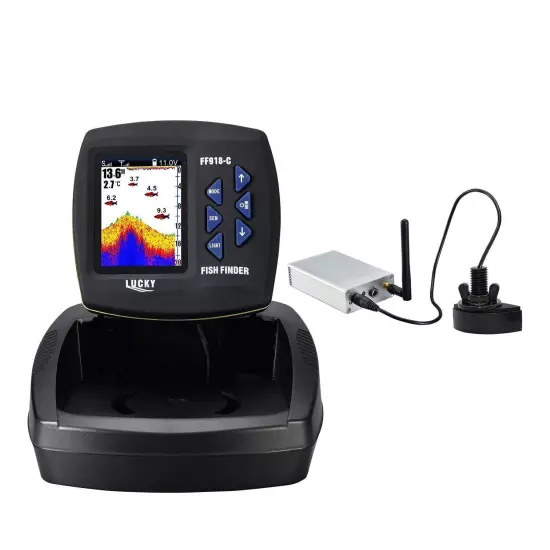 Remote Control Bait Boat Fish Finder 3.5" LCD 300m Depth Range 100M Wireless