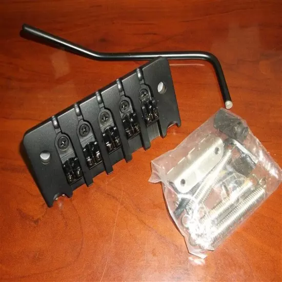 NEW Hipshot 5-String Bass Tremolo Bridge - BLACK, CHOOSE YOUR SPACING!