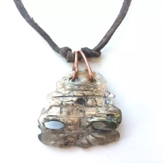 Mountain Man Foofaraw Abalone Shell Necklace Indigenous Style