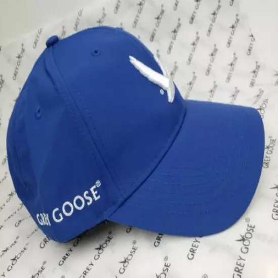 NEVER USED Heavy Embroidered Grey Goose Collection Bridgestone hat Custom Blue 