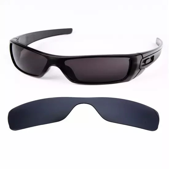 New Black Chrome Black Iridium Polarized Lenses for-Oakley Batwolf