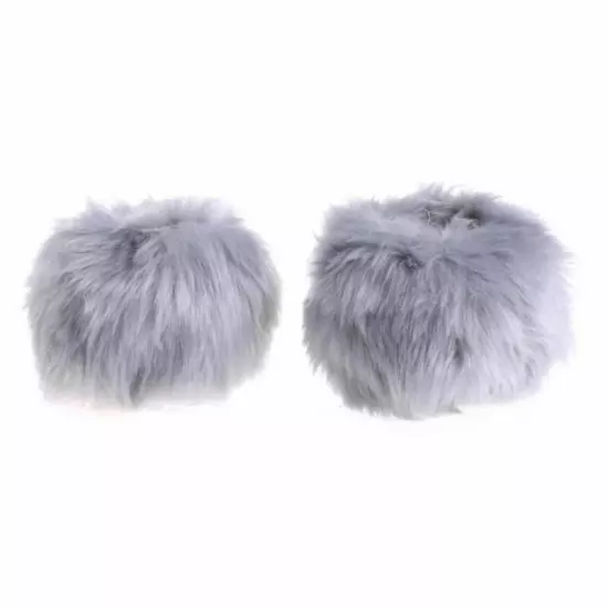 Chic Winter Warm Women Faux Fur Fluffy Elastic Wrist Cuffs Arm Warmer Plush