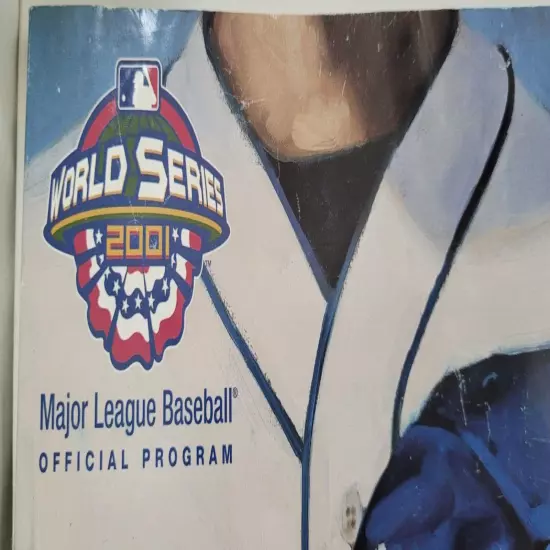 Set of 2 - 2001 World Series Major League Baseball Official Program Magazines