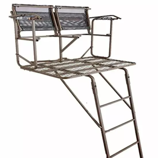 Guide Gear 17' 2-Man Ladder Tree Stand Climbing Hunt Seat, Hunting Gear Equipmen