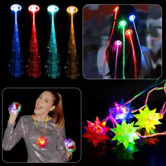 MIBOTE 83Pcs Led Light Up Toys Party Favors Glow in the [Multiple Colors] 