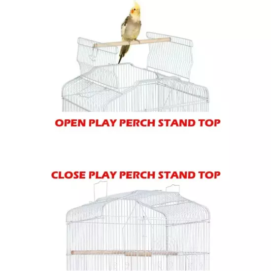 66in' Large Pet Bird Cage Open Top House Playground Canary LoveBird Finch Budgie