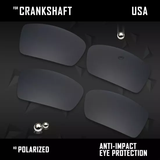 Anti Scratch Polarized Replacement Lenses for-Oakley Crankshaft OO9239 Options