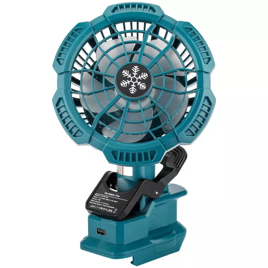 NEW Clip on Cordless Fan for Bosch 18V Battery Tabletop Fan w/ 3 Speed Settings