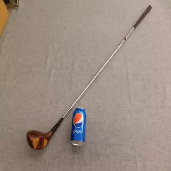 AR LOU HAMEL PERSIMMON REG. NO. 4150 DRIVER STEEL SHAFT+LEATHER GRIP RH 42''