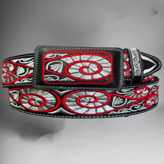 Cinto bordado Piteado Charro Men’s Western Cowboy embroidered Rodeo Belt