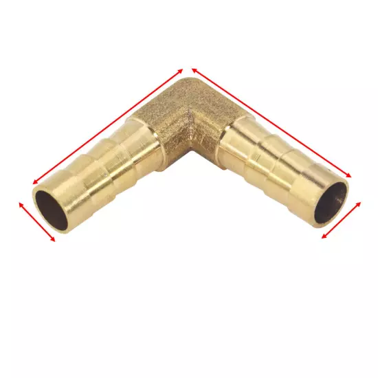 5 pc - 5/16" (8 mm) HOSE BARB ELBOW 90 DEGREE Brass Pipe Fitting Gas Fuel Water