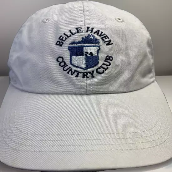 Belle Haven Country Club Cap Hat Beige Alexandria Virginia Golf Vintage 90s