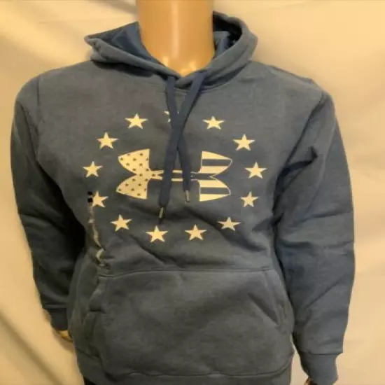 Under Armour BFL Freedom Rival Hoodie Cold Gear 1292732 Blackout Storm Navy Larg